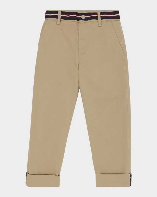 Boy's Tie Stripe Waistband Trousers, Size 4-6